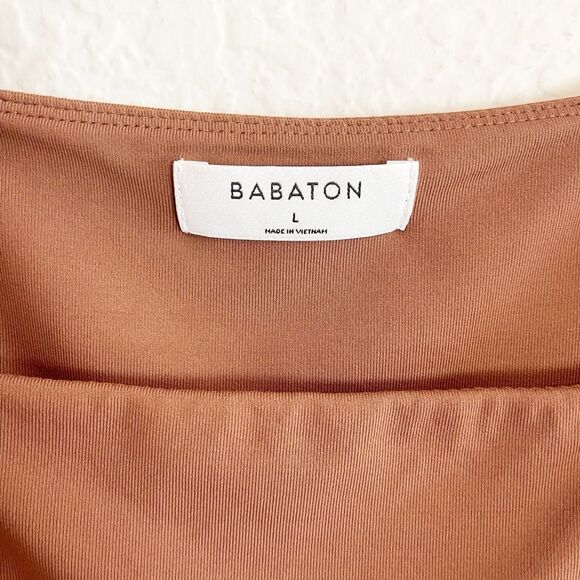 Babaton Aritzia contour brown square neck bodysuit. Large - Picture 9 of 12